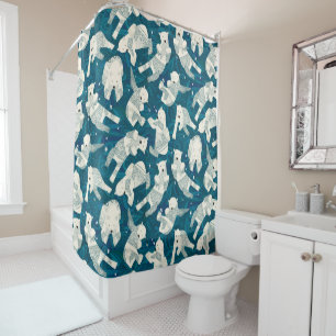 Eisbären Duschvorhang