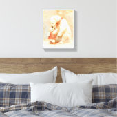 Eisbären-Elternteil und Jungtier Winterliche Umarm Leinwanddruck (Insitu (Schlafzimmer))