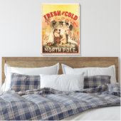 Eisbären erfreuen sich an Tasse von Lagerbier Leinwanddruck (Insitu (Schlafzimmer))