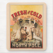 Eisbären erfreuen sich an Tasse von Lagerbier Mousepad (Vorne)