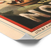 Eisbären erfreuen sich an Tasse von Lagerbier Poster (Ecke)