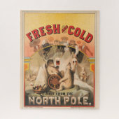 Eisbären erfreuen sich an Tasse von Lagerbier Puzzle (Vertikal)