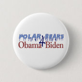 Eisbären für Obama Biden 2008 Button (Vorderseite)