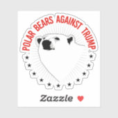 Eisbären gegen Trump Aufkleber (Blatt)