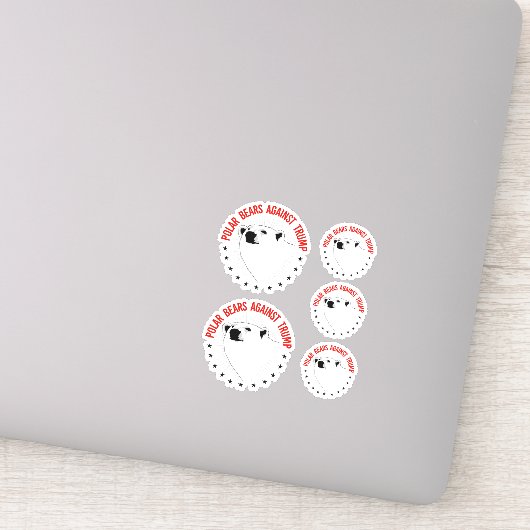 Eisbären gegen Trump Aufkleber (Detail)