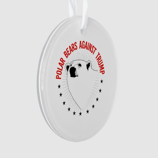 Eisbären gegen Trump Ornament (Vorderseite)