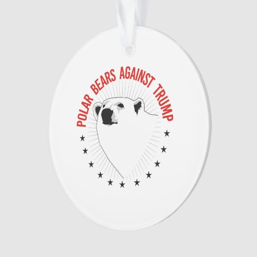 Eisbären gegen Trump Ornament (Vorderseite)