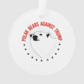 Eisbären gegen Trump Ornament (Vorderseite)