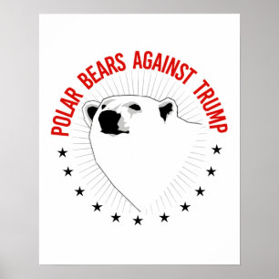 Eisbären gegen Trump Poster