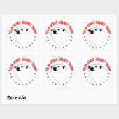 Eisbären gegen Trump Quadratischer Aufkleber (Blatt)