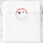 Eisbären gegen Trump Runder Aufkleber (Tasche)