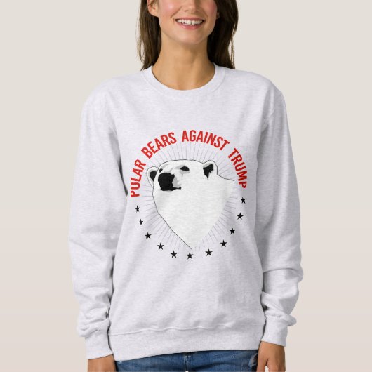 Eisbären gegen Trump Sweatshirt (Vorderseite)