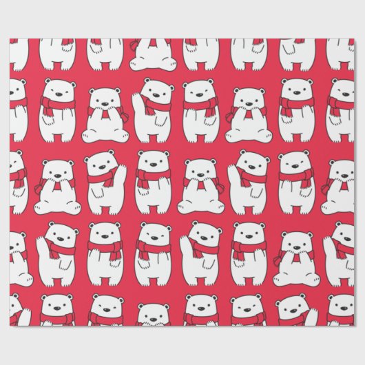 Eisbären Geschenkpapier (Flach)