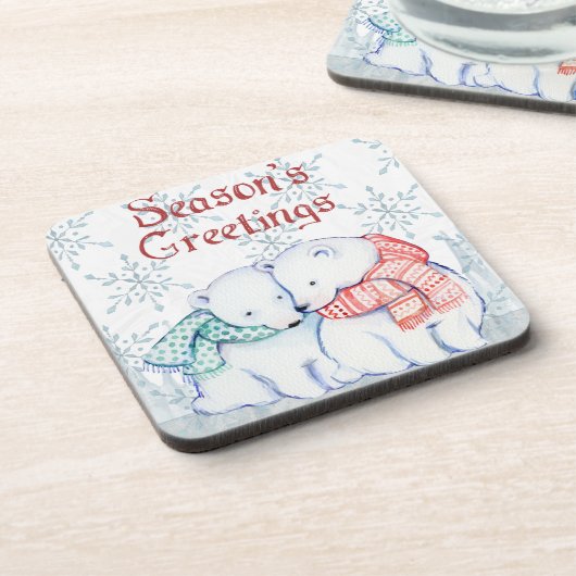 Eisbären Getränkeuntersetzer (Linke Seite)