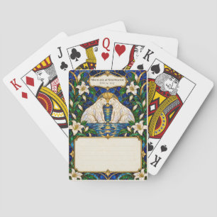Eisbaren-Hochzeitsgästebuch-Unterschriften-Deck Spielkarten