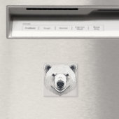 Eisbären-Illustration Magnet (In Situ (Geschirrspüler))