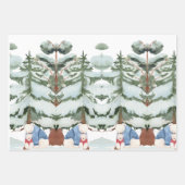 Eisbären im Schneewald Geschenkpapier Set (Vorderseite 2)