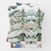 Eisbären im Schneewald Geschenkpapier Set (Beispiel)