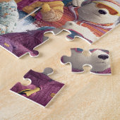 Eisbären in Designer-Skibekleidung Puzzle (Seite)