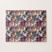 Eisbären in Designer-Skibekleidung Puzzle (Horizontal)