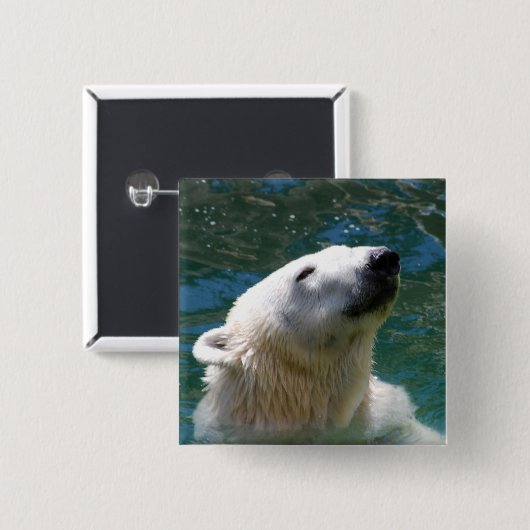 Eisbären lächeln button (Vorne & Hinten)