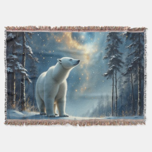 Eisbären-Magie im Schnee Decke (Vorderseite)