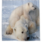 Eisbären mit Duschvorhang (Vorderseite)