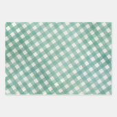 Eisbären, Ornamente, Gingham Karo Weihnachten Geschenkpapier Set (Vorderseite 3)