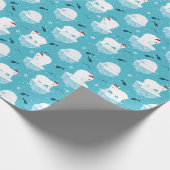 Eisbären-Party Geschenkpapier (Ecke)