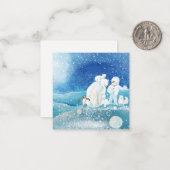 Eisbären, Polar Fox, Kaiserpinguin und Snowman Mitteilungskarte (Vorderseite/Rückseite Beispiel)