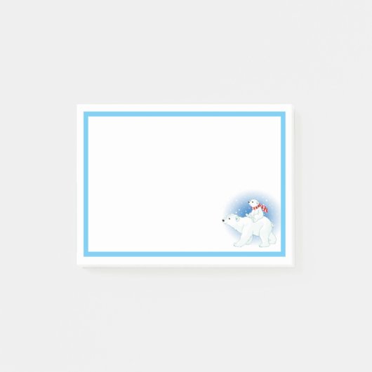 Eisbären post-it klebezettel (Vorderseite)