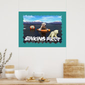 Eisbären - Schnell sinken Poster (Küche)
