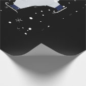 Eisbären-Skaten zu Weihnachten Geschenkpapier (Ecke)