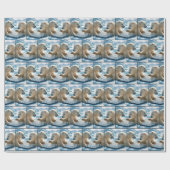 Eisbären spielen Schach Geschenkpapier (Flach)