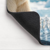 Eisbären spielen Schach Mousepad (Ecke)