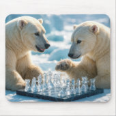 Eisbären spielen Schach Mousepad (Vorne)