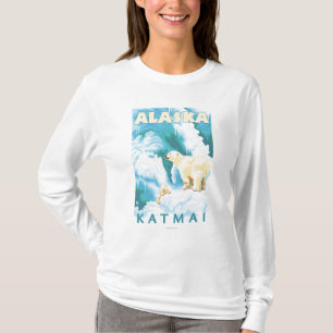 Eisbären u. CUB - Katmai, Alaska T-Shirt
