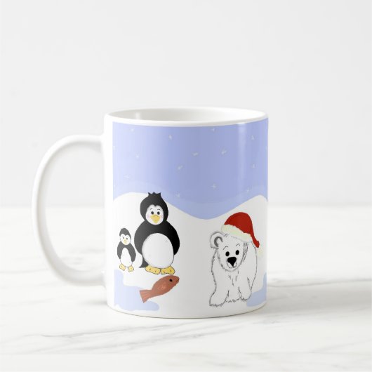 Eisbären und Pinguine Kaffeetasse (Links)