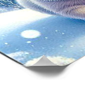 Eisbären und schneebedeckte Winterbilder Poster (Ecke)