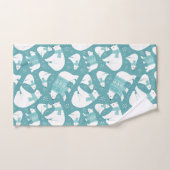 Eisbären und Schneeflocken Badhandtuch Set (Handtuch)