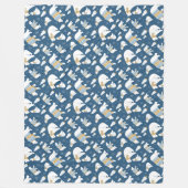 Eisbären und Schneeflocken Fleece Blanket (Vorderseite)