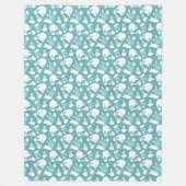 Eisbären und Schneeflocken Fleecedecke (Vorderseite)