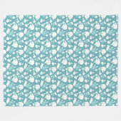 Eisbären und Schneeflocken Fleecedecke (Vorderseite (Horizontal))