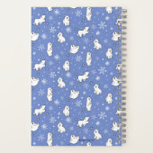 Eisbären und Schneeflocken - Personalisieren - Notizblock (Rückseite)