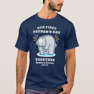 Eisbären unser erster Vatertag zusammen Papa T-Shirt