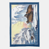 Eisbären, Walrus und Siegel Geschirrtuch (Vertikal)