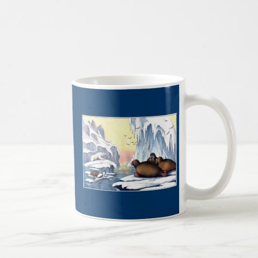Eisbären, Walrus und Siegel Kaffeetasse (Rechts)