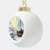 Eisbären, Walrus und Siegel Keramik Kugel-Ornament (Rechts)