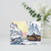 Eisbären, Walrus und Siegel Postkarte (Stehend Vorderseite)