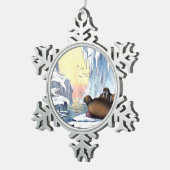 Eisbären, Walrus und Siegel Schneeflocken Zinn-Ornament (Rechts)